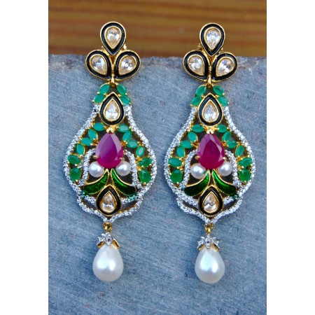 Multigemstone Kundan Earrings